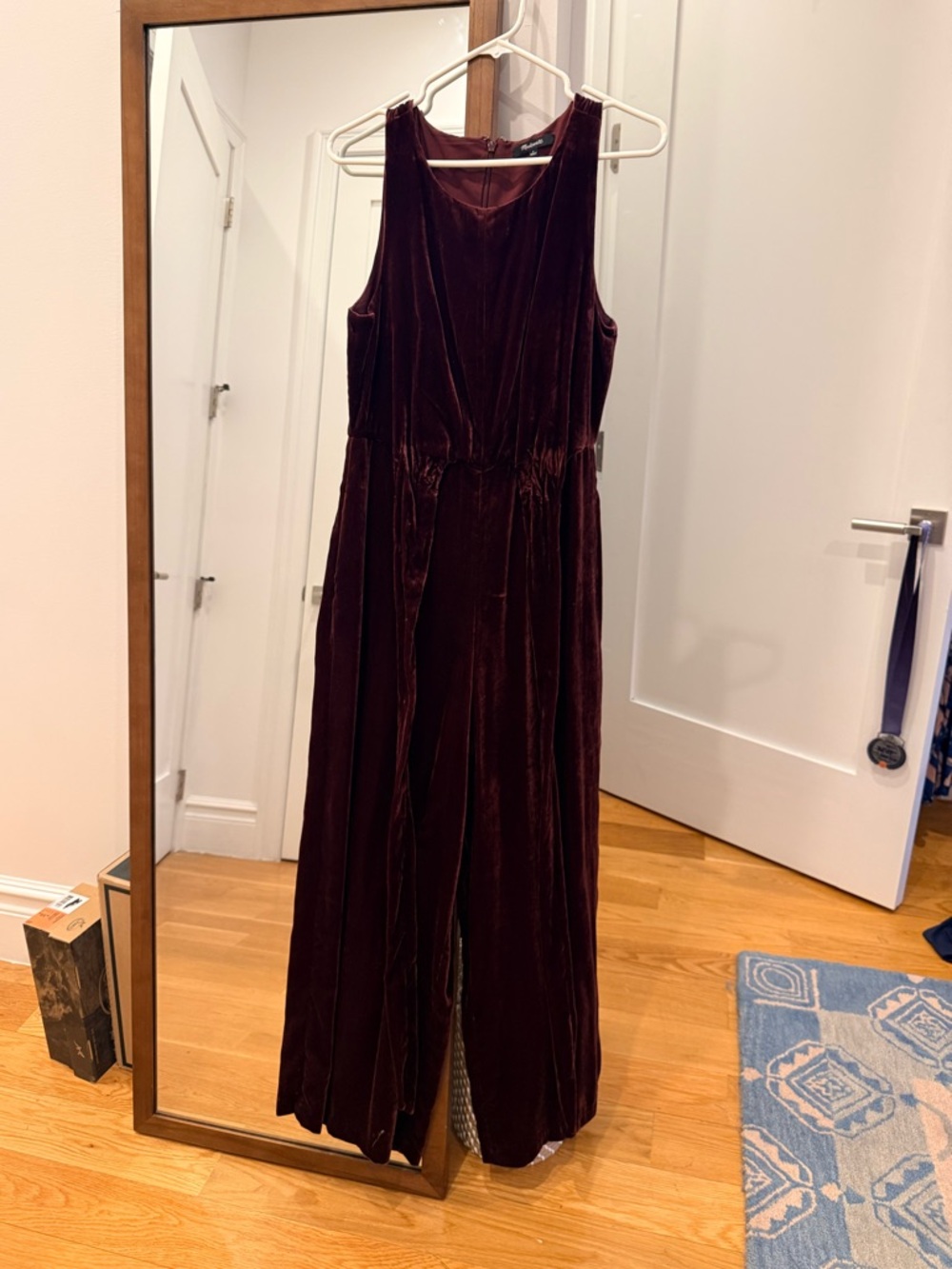 Madewell Velvet Twist Front Jumpsuit